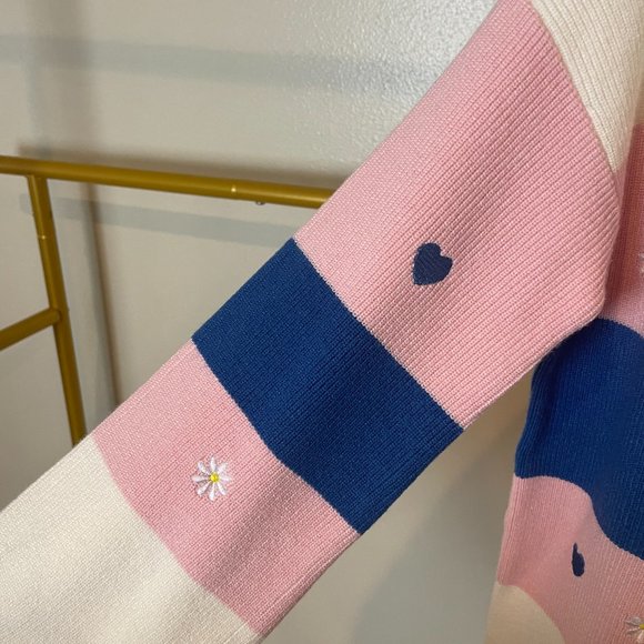 GUESS MULTI COLOR STRIPE SWEATER DRESS 6X/7 - Picture 9 of 10